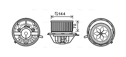 Вентилятора пічки MS8607 AVA