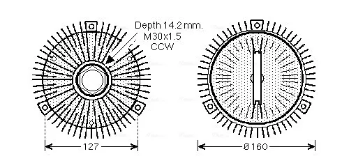 Вискомуфта вентилятора MSC407 AVA