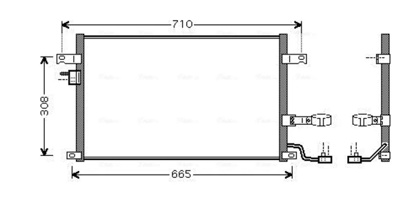 Радіатор кондиціонера DW5056D AVA