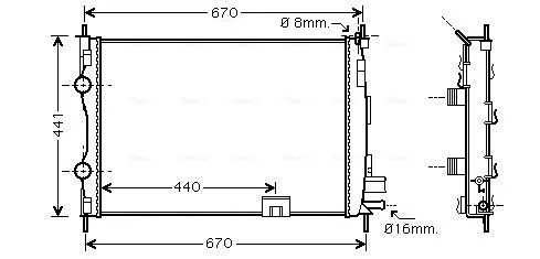 Радіатор DNA2287 AVA
