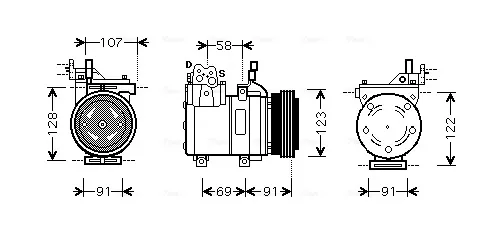 Компресор кондиціонера HYAK161 AVA