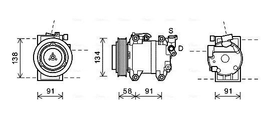 Компресор кондиціонера DNK344 AVA