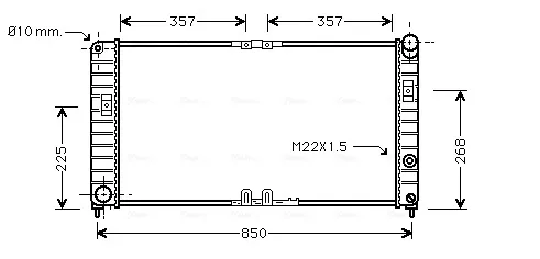 Радіатор OL2285 AVA