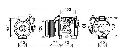 Компресор кондиціонера TOAK664 AVA