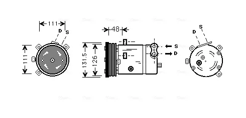 Купити Компресор кондиціонера Opel Astra F 51, 52, F35, M35