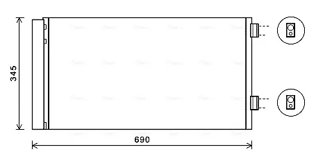 Радіатор кондиціонера BW5414D AVA