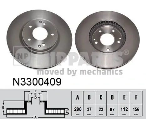 Гальмівні диски передні N3300409 Nipparts