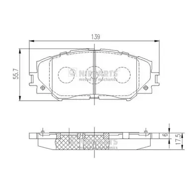 Передні тормозні колодки J3602120 Nipparts