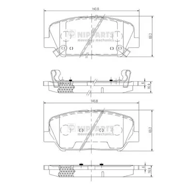 Передні тормозні колодки N3600547 Nipparts