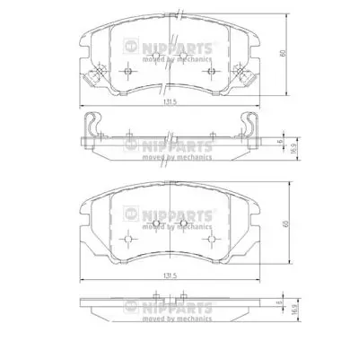 Передні тормозні колодки J3600541 Nipparts