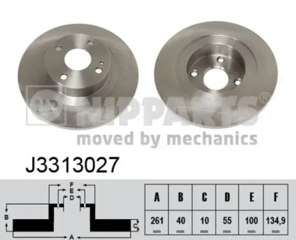 Гальмівні диски J3313027 Nipparts