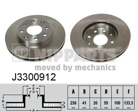 Гальмівні диски передні J3300912 Nipparts
