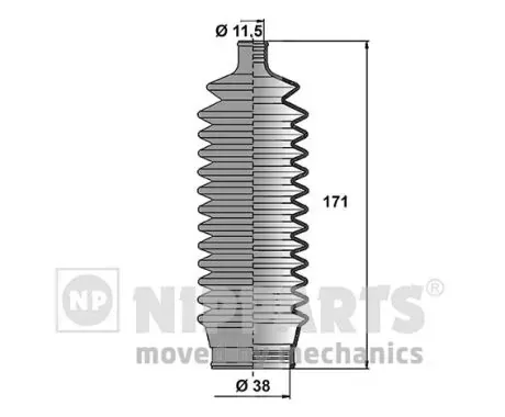 Пильник рульової рейки N2843018 Nipparts