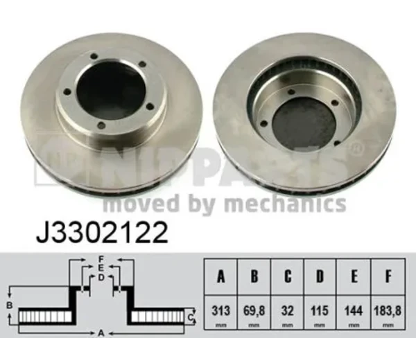 Гальмівні диски передні J3302122 Nipparts