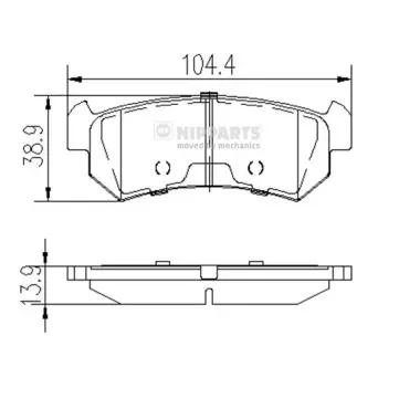 Задні гальмівні колодки J3610903 Nipparts