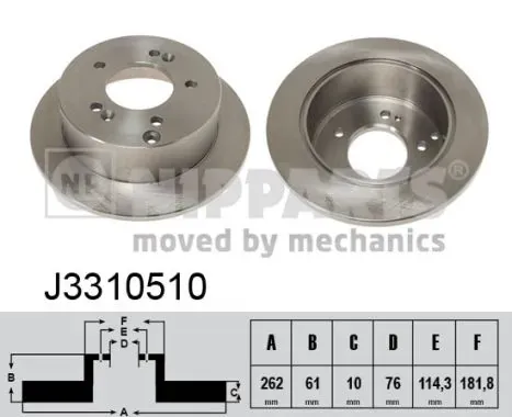Гальмівні диски J3310510 Nipparts