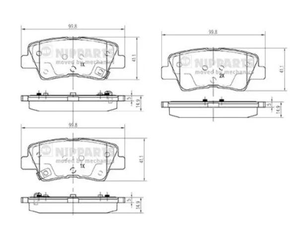  Задні гальмівні колодки Hyundai I30 
