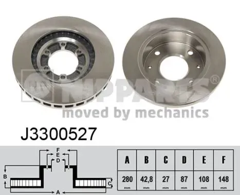 Гальмівні диски передні J3300527 Nipparts