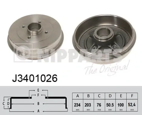 Барабан гальмівний задній J3401026 Nipparts