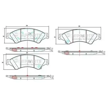 Передні тормозні колодки N3603075 Nipparts