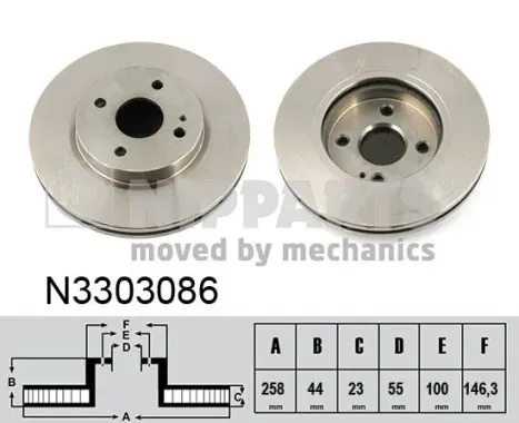 Гальмівні диски передні N3303086 Nipparts