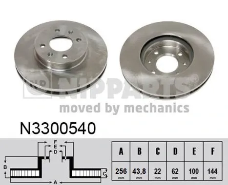 Гальмівні диски передні N3300540 Nipparts