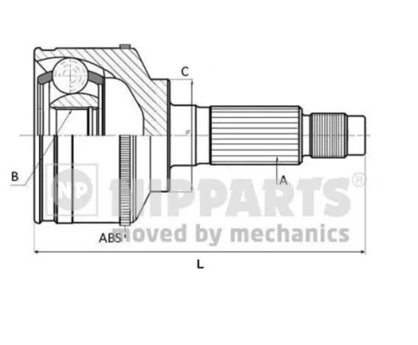 ШРУС зовнішній передній N2820518 Nipparts