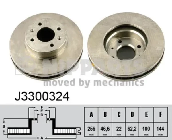 Гальмівні диски передні J3300324 Nipparts
