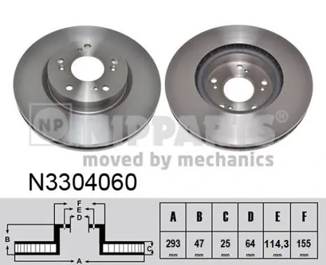 Гальмівні диски передні N3304060 Nipparts