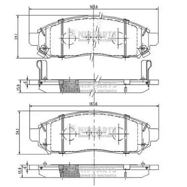 Передні тормозні колодки J3601095 Nipparts