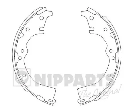 Колодки гальмові задні, барабанні J3502022 Nipparts
