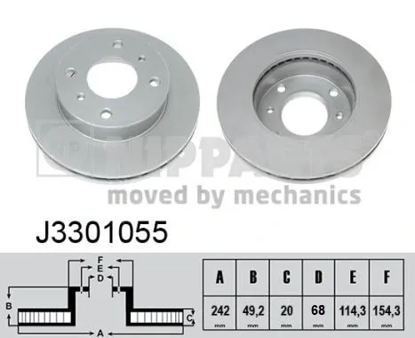 Гальмівні диски передні J3301055 Nipparts