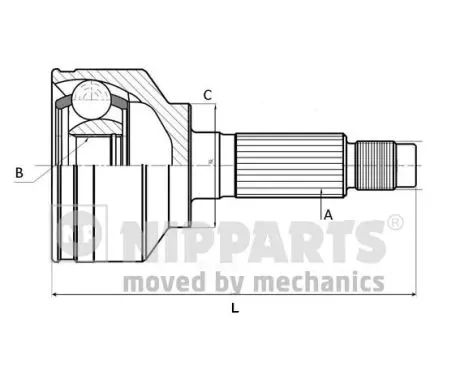 ШРУС зовнішній передній J2823130 Nipparts
