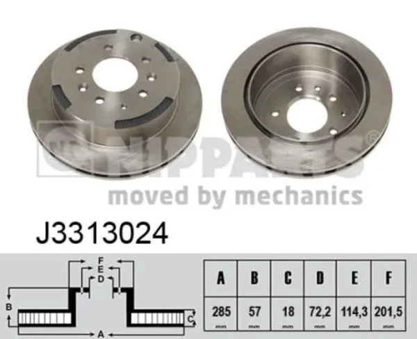 Гальмівні диски J3313024 Nipparts