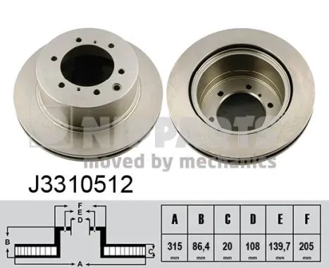 Гальмівні диски J3310512 Nipparts