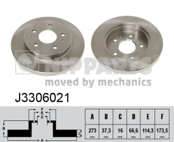 Гальмівні диски передні J3306021 Nipparts