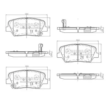 Передні тормозні колодки N3600554 Nipparts