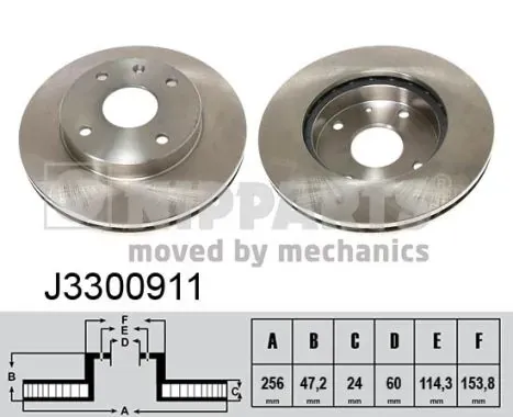 Гальмівні диски передні J3300911 Nipparts