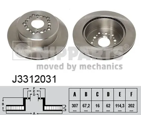 Гальмівні диски J3312031 Nipparts