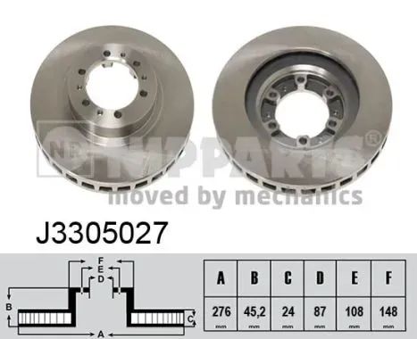 Гальмівні диски передні J3305027 Nipparts