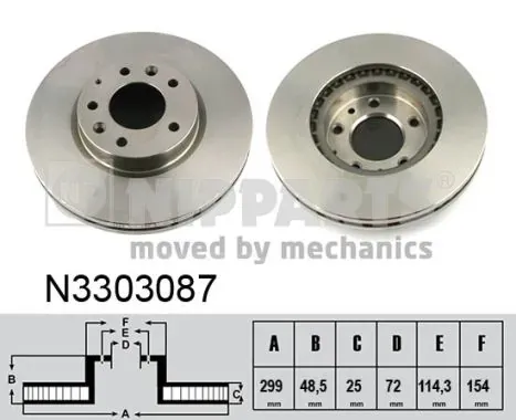 Гальмівні диски передні N3303087 Nipparts