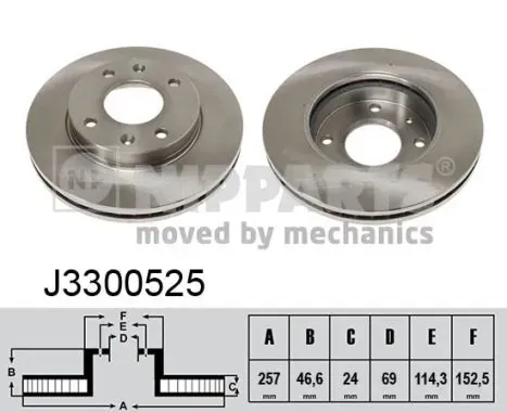 Гальмівні диски передні J3300525 Nipparts