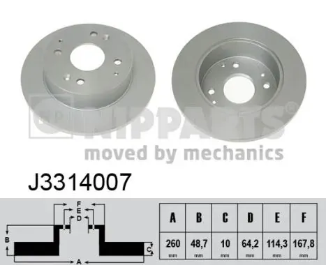 Гальмівні диски J3314007 Nipparts