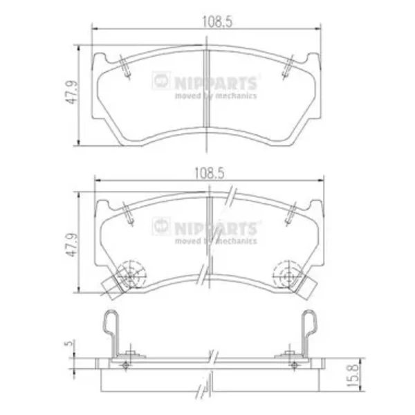  Передні тормозні колодки Nissan Almera 1