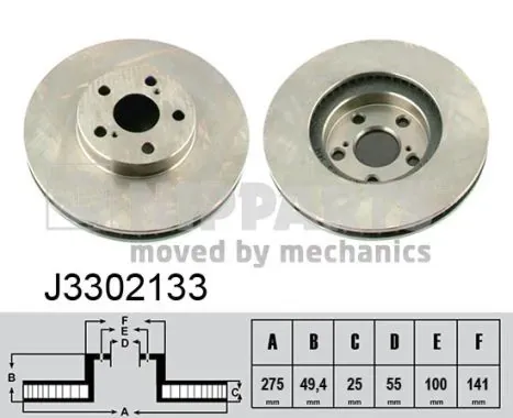 Гальмівні диски передні J3302133 Nipparts