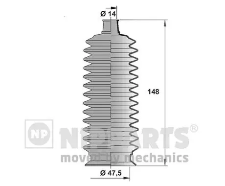 Пильник рульової рейки J2842010 Nipparts