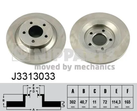 Гальмівні диски J3313033 Nipparts