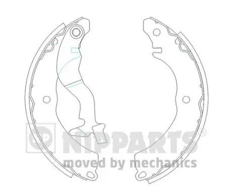 Колодки гальмові задні, барабанні J3505038 Nipparts