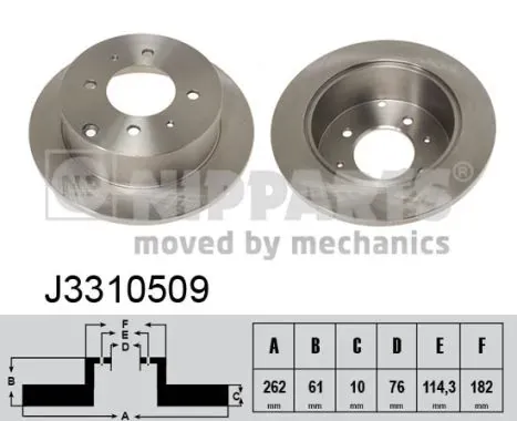 Гальмівні диски J3310509 Nipparts