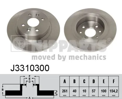 Гальмівні диски J3310300 Nipparts
